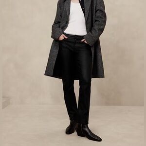 Banana Republic SLIM MID-RISE COATED JEAN Black -30 -NEW WITH TAGS